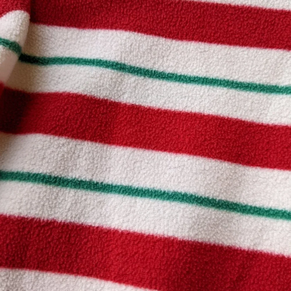 Old Navy striped fleece holiday footie pajamas PJs 3T